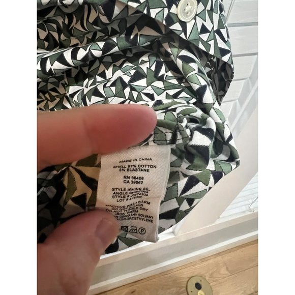 Theory Patterned Short Sleeve Button Up Shirt - Size‎ XXL - Picture 4 of 5